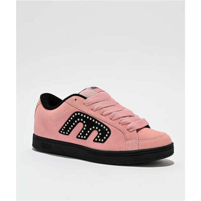 エトニーズ Etnies 【 Kingpin Pink \u0026 Black Skate Shoes Men\u0027s Light Pastel Pink 】 pink サクラ色 黒いこと 黒いこと Skate 滑る シューズ 運動すること靴 メンズ pink サクラ色