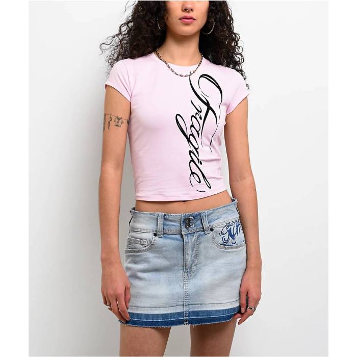 Ninth Hall 【 Alina Pink Crop T-Shirt Women\u0027s Pink 】 pink サクラ色 Crop クロップ プルオーバー レディース pink サクラ色