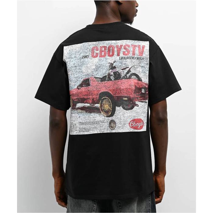 【★百貨店SALE★6/11真夜中2時迄】Cboystv 【 Camino Black T-Shirt Men\u0027s Black 】 黒いこと 黒いこと ティーシャツ メンズ 黒いこと 黒いこと