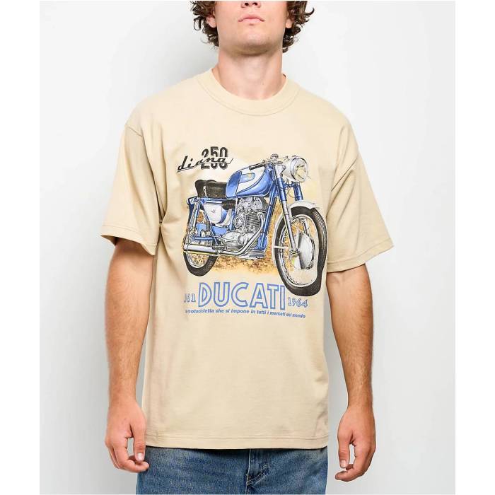 Ducati 【 1964 Sand T-Shirt Men's Natural 】 砂色・サンド Tシャツ メンズ ナチュラル