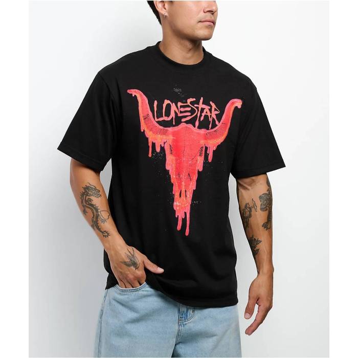 Lonestar 【 By That Mexican Ot Bull Black T-Shirt Men\u0027s Black 】 黒いこと 黒いこと プルオーバー メンズ 黒いこと 黒いこと