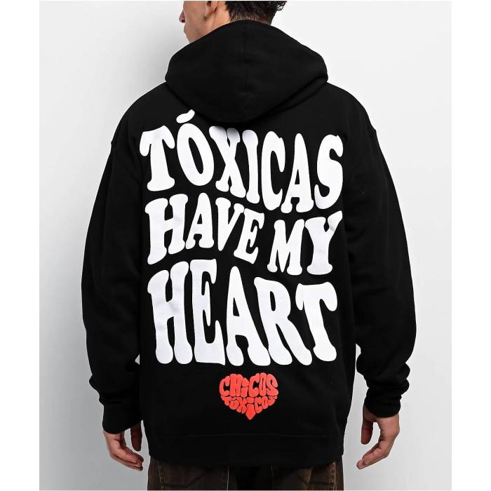 Chicos Toxicos 【 Toxicas Have My Heart Black Zip Hoodie Men's Black 】 黒色 ブラック フーディー パーカー メンズ 黒色 ブラック｜スニケス