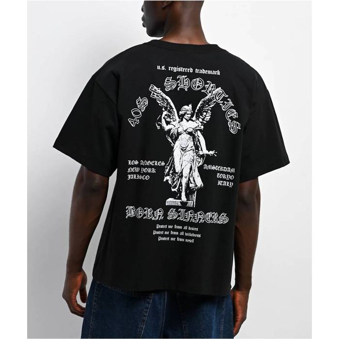 40S & Shorties 【 Born Sinner Black T-Shirt Men's Black 】 黒色 ブラック Tシャツ メンズ 黒色 ブラック|スニケス