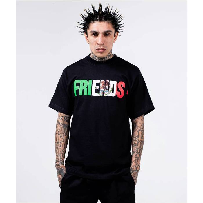 送料無料】Vlone 【 Mexico Black T-Shirt Men's Black 】 メキシコ
