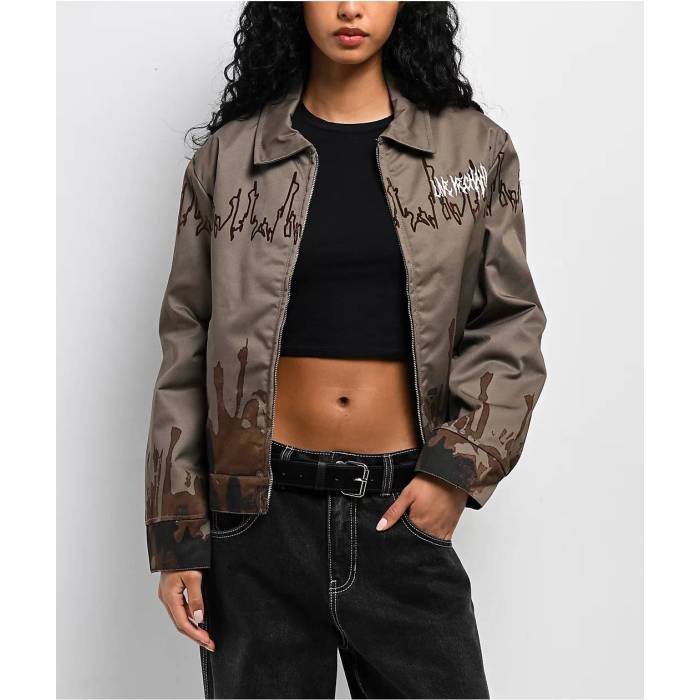 Live Mechanics 【 Crowd Control Brown Bomber Jacket Women's Brown 】 茶色 ブラウン Jacket ジャケット レディース 茶色 ブラウン 26,325円