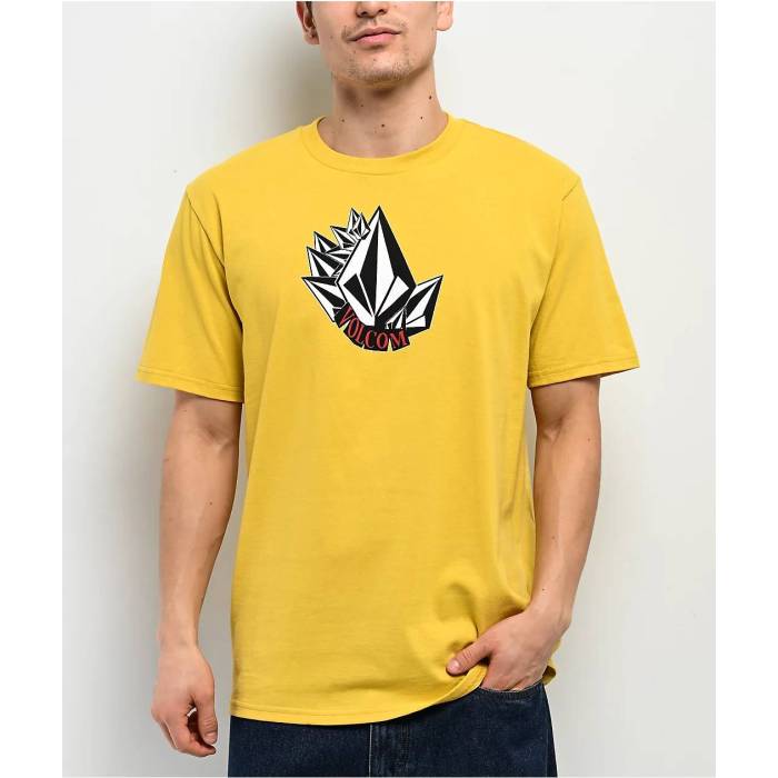 ボルコム Volcom 【 Shmoot Yellow T-Shirt Men\u0027s - 】 yellow 黄味がかった・黄色 プルオーバー メンズ NULL