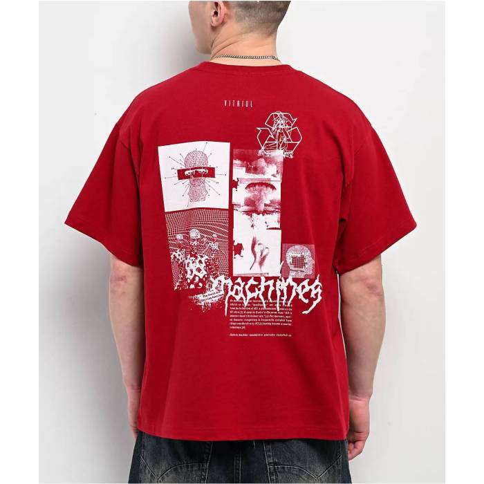 Vitriol 【 Machines Red T-Shirt Men's Red 】 Red 赤・レッド Tシャツ メンズ Red 赤・レッド