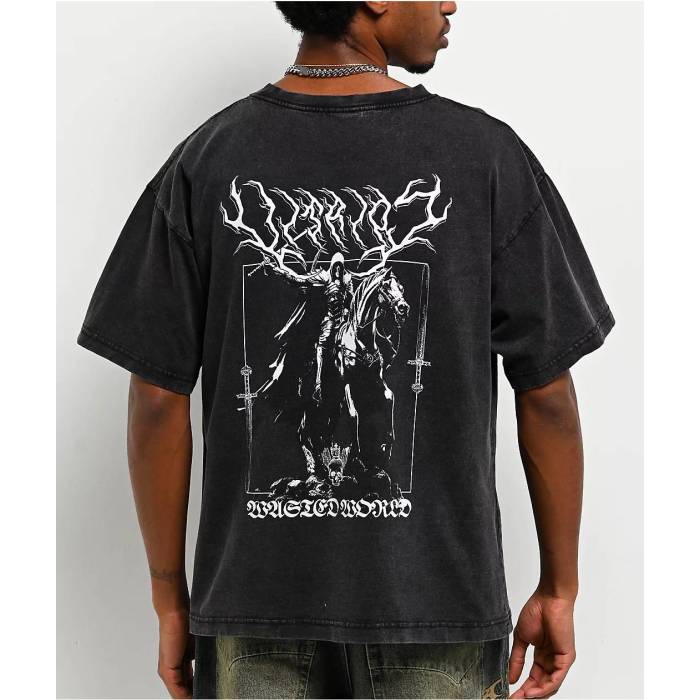Vitriol 【 Dark Knight Vintage Black T-Shirt Men's Dark Grey 】 vintage ビンテージ・ヴィンテージ 黒色 ブラック Tシャツ メンズ 灰色 グレー｜スニケス