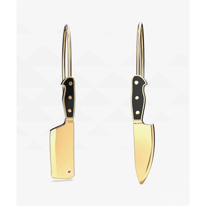 イエローオウルワークショップ Yellow Owl Workshop 【 Knife & Cleaver Earrings Men's - 】 イヤリング メンズ NULL