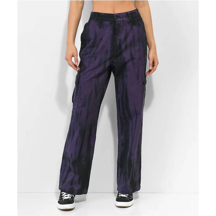 ペタルズアンドピーコックス Petals And Peacocks 【 Petals By  Swirl Purple Tie Dye Cargo Pants Women\u0027s Purple 】 Purple 紫・パープル タイ 積貨委託貨物 レディース Purple 紫・パープル