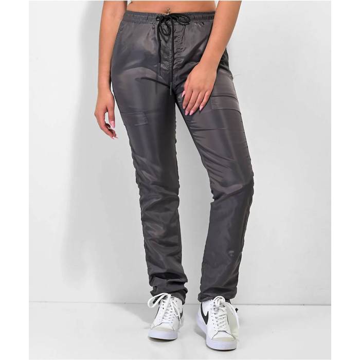 【★百貨店SALE★6/11真夜中2時迄】アメリカンスティッチ American Stitch 【 Grey Satin Jogger Pants Women\u0027s Grey 】 薄墨色 薄墨色 繻子 ジョガーパンツ レディース 薄墨色 薄墨色