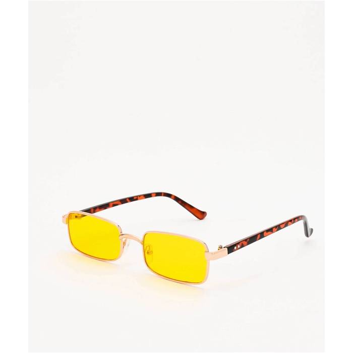 Eyeking 【 Micro Rectangle Tortoise & Yellow Sunglasses Men's - 】 Micro ミクロ yellow 黄色・イエロー サングラス メンズ NULL｜スニケス