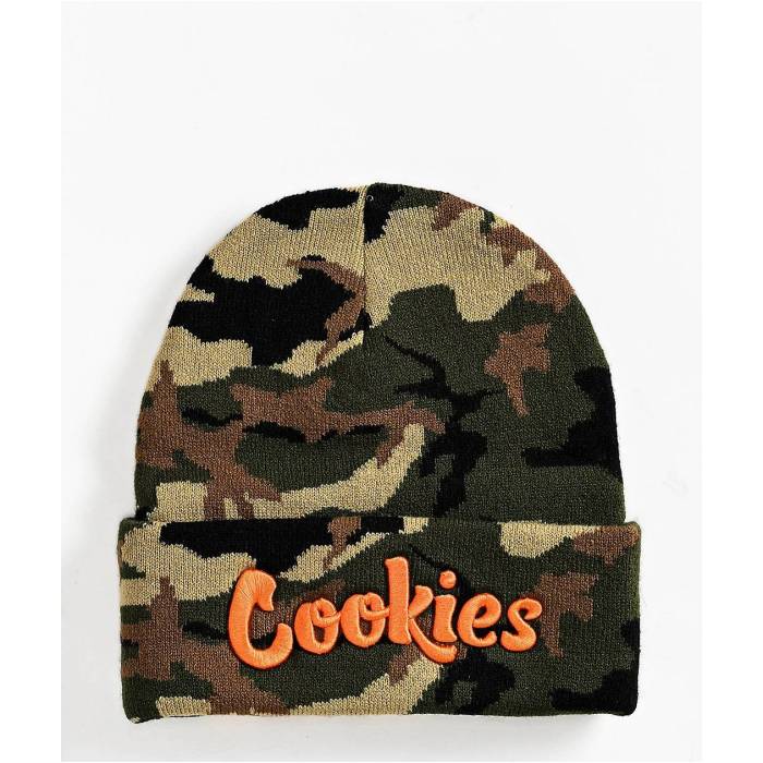 Cookies Clothing 【 Cookies Og Mint Camo Beanie Men's Dark Green 】 カモ柄 キャップ 帽子 メンズ green 緑・グリーン
