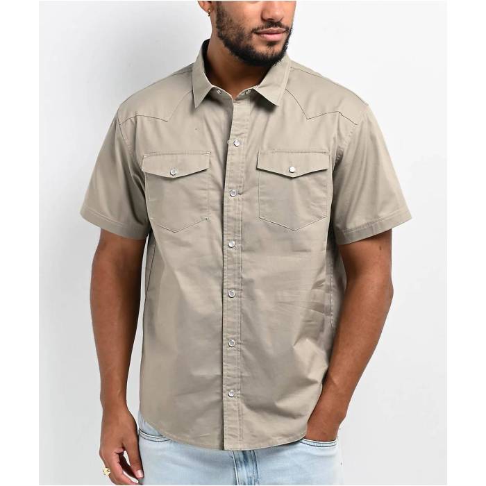 エンパイア Empyre 【 Drover Beige Short Sleeve Shirt Men's Natural 】 ベージュ Sleeve スリーブ メンズ ナチュラル