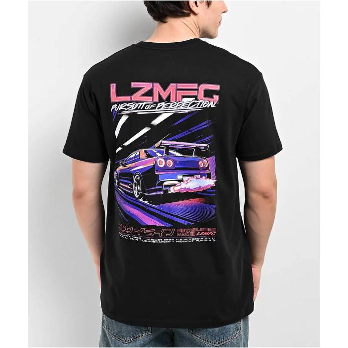 【★百貨店SALE★6/11真夜中2時迄】Lzmfg 【 Midnight V2 Black T-Shirt Men\u0027s Charcoal 】 黒いこと 黒いこと ティーシャツ メンズ 暗灰色