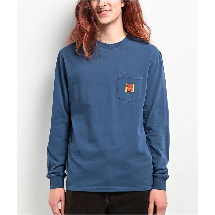 【★百貨店SALE★6/11真夜中2時迄】帝国 Empyre 【 Hammer Time Blue Long Sleeve Pocket T-Shirt Men\u0027s Blue 】 ひと休み 青碧 青碧 Sleeve 衣袂 ティーシャツ メンズ 青碧 青碧