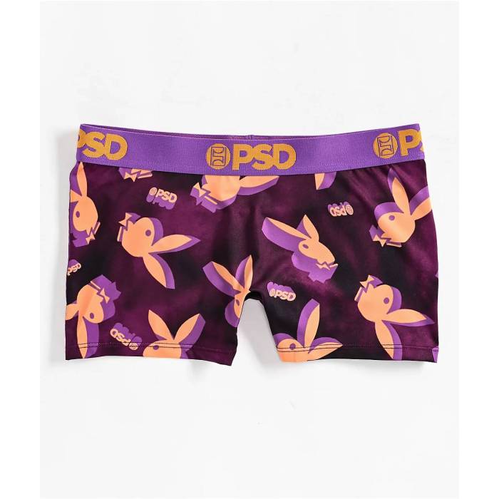 【★百貨店SALE★6/11真夜中2時迄】ピーエスディーアンダーウェア Psd Underwear 【 Psd X Playboy 3D Tumble Boyshort Underwear Women\u0027s Purple 】 アンダー御召しもの 下着類 レディース Purple 紫・パープル
