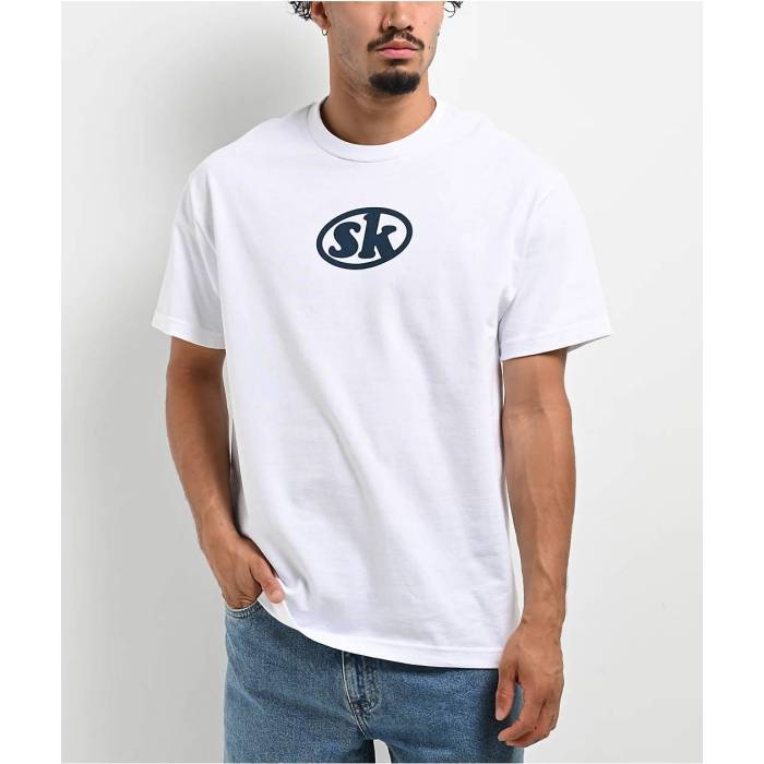 Some Kids 【 Sk Logo White T-Shirt Men's White 】 ロゴ 白色 ホワイト Tシャツ メンズ 白色 ホワイト