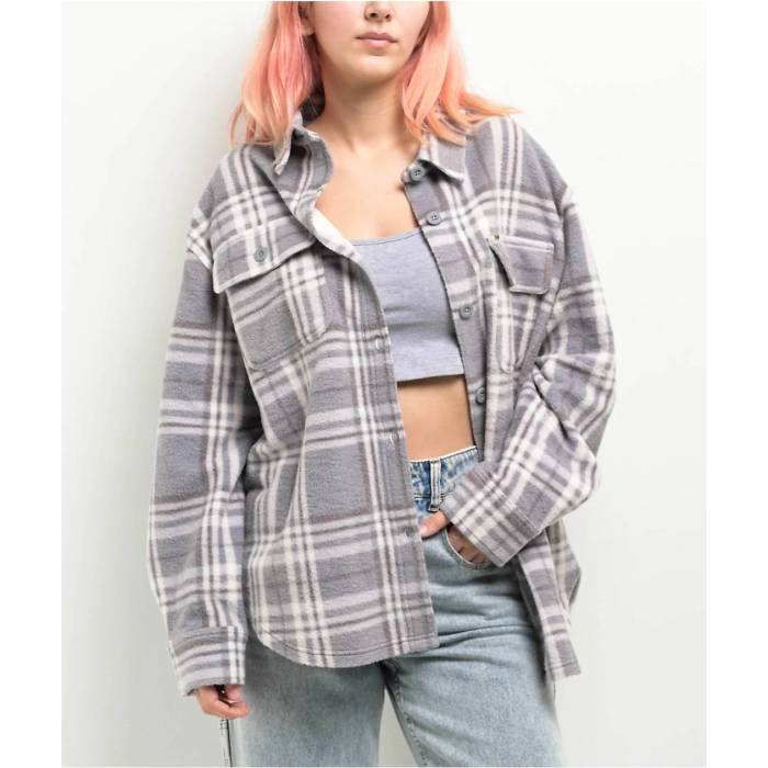 Dravus 【 Eclipse Grey \u0026 Blue Flannel Shirt Women\u0027s Blue 】 薄墨色 薄墨色 青味 青味 レディース 青味 青味