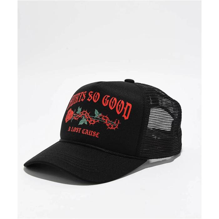 A Lost Cause 【 Hurts So Good Black Trucker Hat Men's Black 】 黒色 ブラック トラッカー メンズ 黒色 ブラック