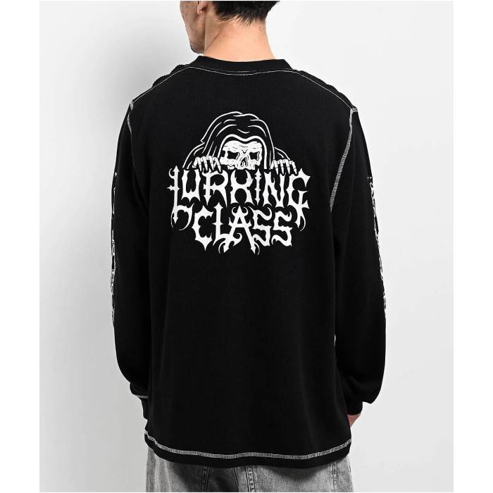 Lurking Class By Sketchy Tank 【 Unchained Black Thermal Long Sleeve T-Shirt Men's Black 】 黒色 ブラック Sleeve スリーブ Tシャツ メンズ 黒色 ブラック|スニケス