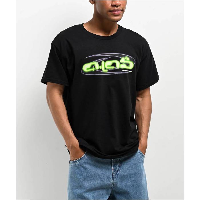 A.lab 【 Dystopian Noise Black T-Shirt Men\u0027s Black 】 黒いこと 黒いこと プルオーバー メンズ 黒いこと 黒いこと