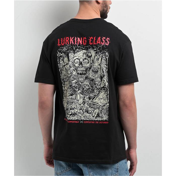 Lurking Class By Sketchy Tank 【 X Matt Stikker Infestation Black T-Shirt Men\u0027s Black 】 黒いこと 黒いこと プルオーバー メンズ 黒いこと 黒いこと
