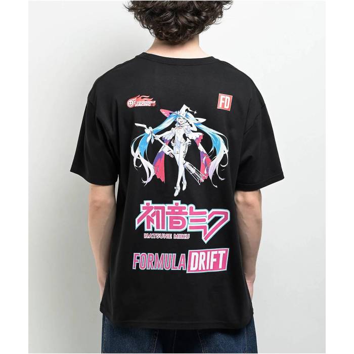 Formula Drift 【 X Good Smile Racing Logo Black T-Shirt Men's Black 】 ロゴ 黒色 ブラック Tシャツ メンズ 黒色 ブラック|スニケス