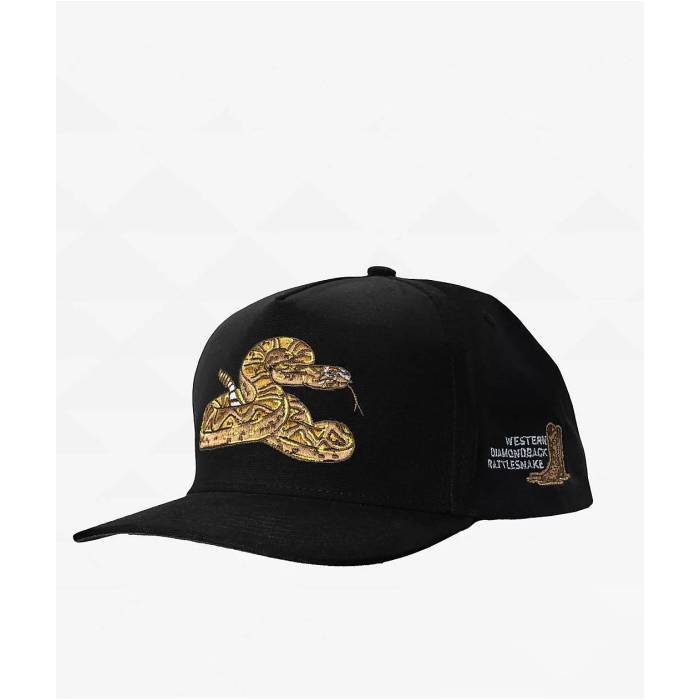 【★百貨店SALE★6/11真夜中2時迄】Sendero Provisions 【 Sendero Rattlesnake Black Snapback Hat Men\u0027s Black 】 黒いこと 黒いこと Snapback スナップバック 御徒面子 メンズ 黒いこと 黒いこと