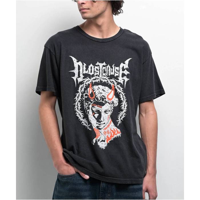 A Lost Cause 【 Statue Vintage Wash Black T-Shirt Men\u0027s Black 】 vintage ビンテージ・ヴィンテージ 黒いこと 黒いこと プルオーバー メンズ 黒いこと 黒いこと