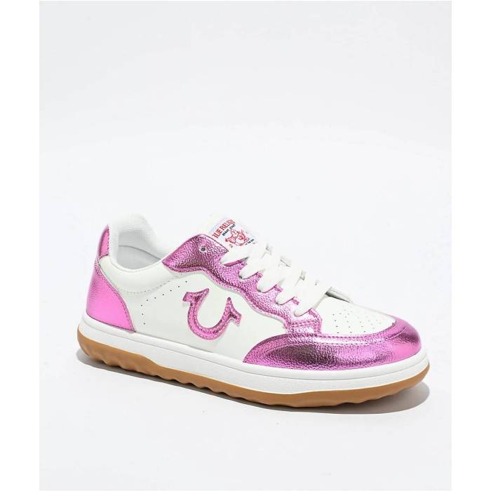 【★百貨店SALE★6/11十二時2時迄】トゥルーレリジョン True Religion 【 Karlie Pink \u0026 White Shoes Women\u0027s Pink 】 pink サクラ色 白いこと 白いこと シューズ 運動すること靴 レディース pink サクラ色