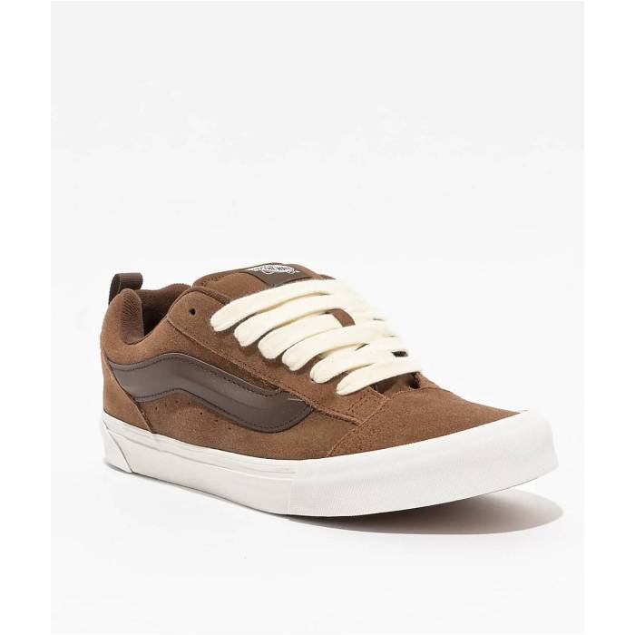 ヴァンズ Vans 【 Knu Skool Suede Brown Skate Shoes Men's Dark Brown 】 スエード・スウェード 茶色 ブラウン Skate スケート シューズ 運動靴 メンズ 茶色 ブラウン