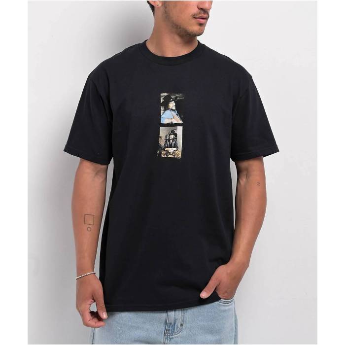 【★百貨店SALE★6/11真夜中2時迄】Chocolate Skateboards 【 Chocolate X Waylon Jennings Ramblin\u0027 Man Black T-Shirt Men\u0027s Black 】 黒いこと 黒いこと ティーシャツ メンズ 黒いこと 黒いこと