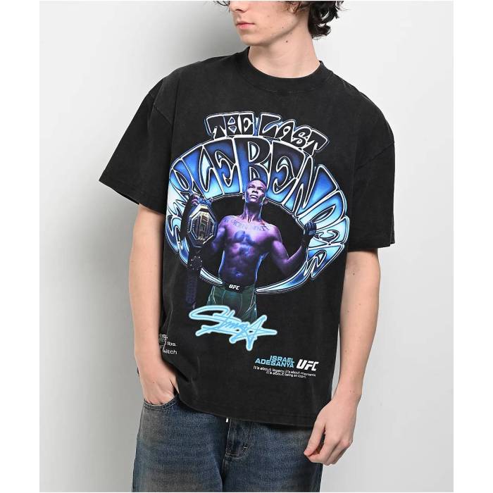 【★百貨店SALE★6/11真夜中2時迄】Ufc 【 Izzy Stylebender Black Wash T-Shirt Men\u0027s Black 】 黒いこと 黒いこと ティーシャツ メンズ 黒いこと 黒いこと
