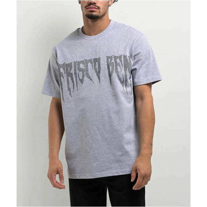 【★百貨店SALE★6/11真夜中2時迄】Fb County 【 Rhinestone Heavyweight Grey T-Shirt Men\u0027s Grey 】 薄墨色 薄墨色 ティーシャツ メンズ 薄墨色 薄墨色