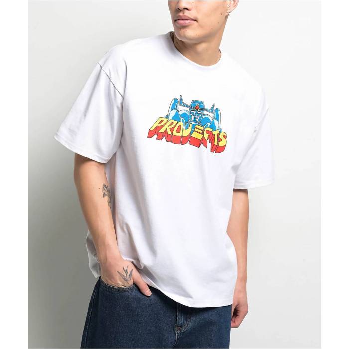 【★百貨店SALE★6/11十二時2時迄】ブルックリン事業計画 Brooklyn Projects 【 Roboto White T-Shirt Men\u0027s White 】 白いこと 白いこと プルオーバー メンズ 白いこと 白いこと