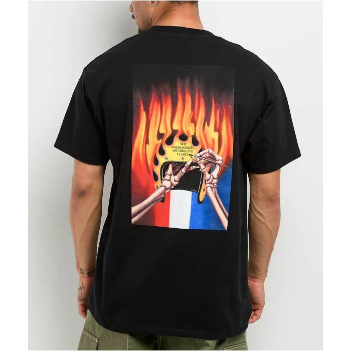 Loser Machine 【 American Rights Stock Black T-Shirt Men\u0027s Black 】 黒いこと 黒いこと プルオーバー メンズ 黒いこと 黒いこと