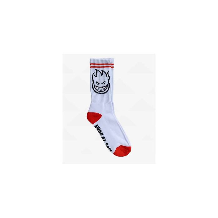 スピットファイア Spitfire 【 Bighead White & Red Crew Socks Men's White 】 白色 ホワイト Red 赤・レッド クルー ソックス・靴下 メンズ 白色 ホワイト