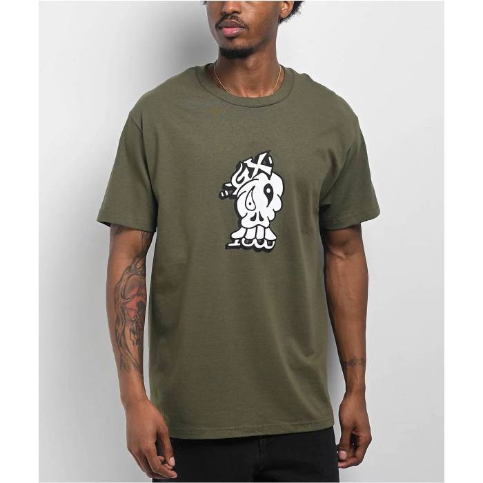 【★百貨店SALE★6/11真夜中2時迄】Gx1000 【 Mind Over Matter Olive T-Shirt Men\u0027s Dark Green 】 olive オリーブ ティーシャツ メンズ green 緑・緑であること