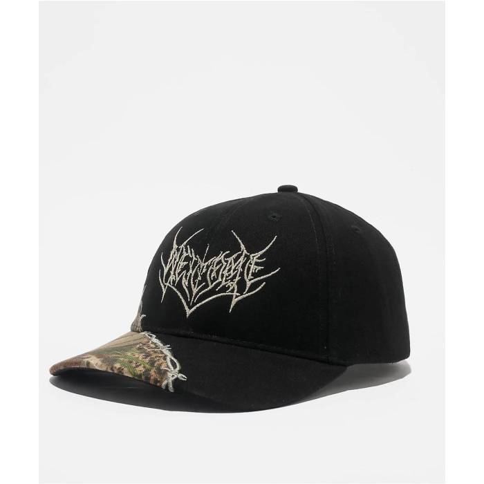 【★百貨店SALE★6/11真夜中2時迄】Welcome Skateboards 【 Welcome Splinter 2.0 Black \u0026 Camo Strapback Hat Men\u0027s Black 】 黒いこと 黒いこと 家鴨柄 メンズ 黒いこと 黒いこと