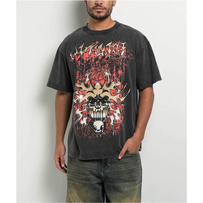 Vitriol 【 Biospider Black Wash T-Shirt Men's Black 】 黒色 ブラック Tシャツ メンズ 黒色 ブラック