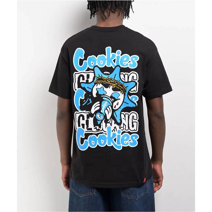 【★百貨店SALE★6/11真夜中2時迄】Cookies Clothing 【 Cookies X Glo Gang Black T-Shirt Men\u0027s Black 】 黒いこと 黒いこと ティーシャツ メンズ 黒いこと 黒いこと