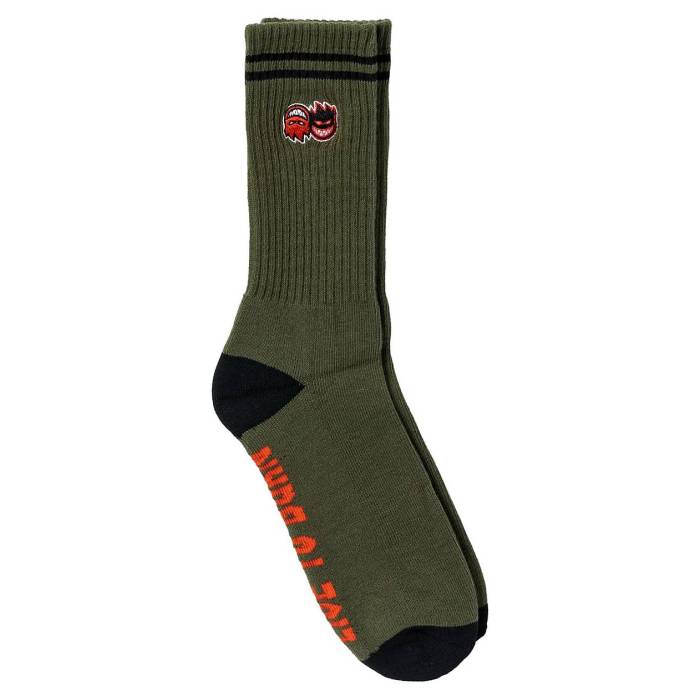 スピットファイア Spitfire 【 Eternal Fill Olive Crew Socks Men's Dark Green 】 olive オリーブ クルー ソックス・靴下 メンズ green 緑・グリーン