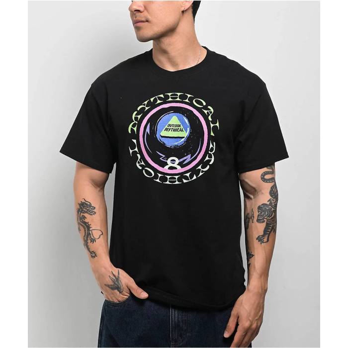 【★百貨店SALE★6/11真夜中2時迄】Mythical 【 8 Ball Black T-Shirt Men\u0027s Black 】 黒いこと 黒いこと ティーシャツ メンズ 黒いこと 黒いこと