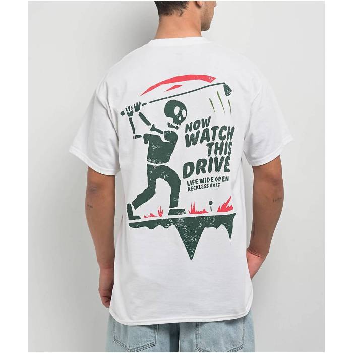 Cboystv 【 Watch This Drive White T-Shirt Men's White 】 Watch ウォッチ・時計 白色 ホワイト Tシャツ メンズ 白色 ホワイト