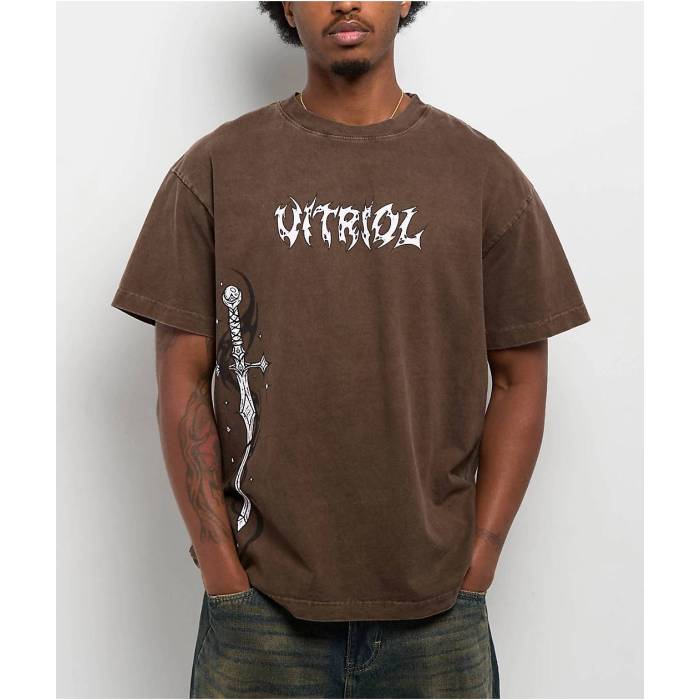 Vitriol 【 Cyber Sword Brown T-Shirt Men's Brown 】 茶色 ブラウン Tシャツ メンズ 茶色 ブラウン