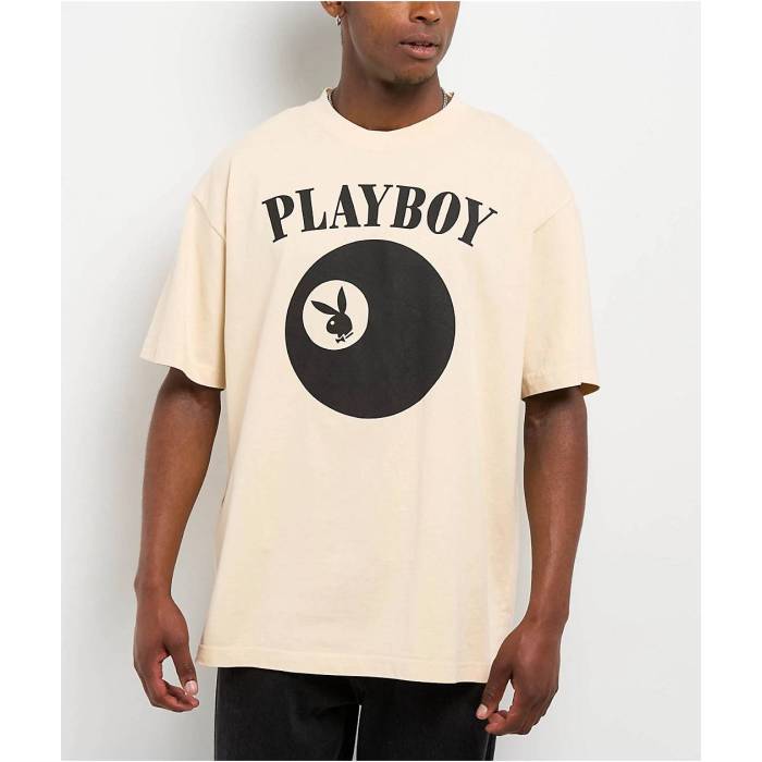 Color Bars 【 X Playboy Billiards Natural T-Shirt Men's Natural 】 ナチュラル Tシャツ メンズ ナチュラル