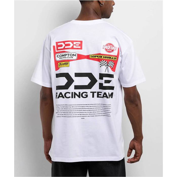 Dde 【 Racing Team White T-Shirt Men\u0027s White 】 Team 野球クラブ 白いこと 白いこと プルオーバー メンズ 白いこと 白いこと