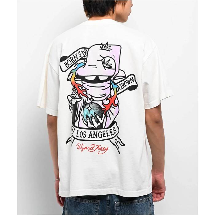 Wizard Trees 【 Tattoo White T-Shirt Men\u0027s White 】 白いこと 白いこと プルオーバー メンズ 白いこと 白いこと