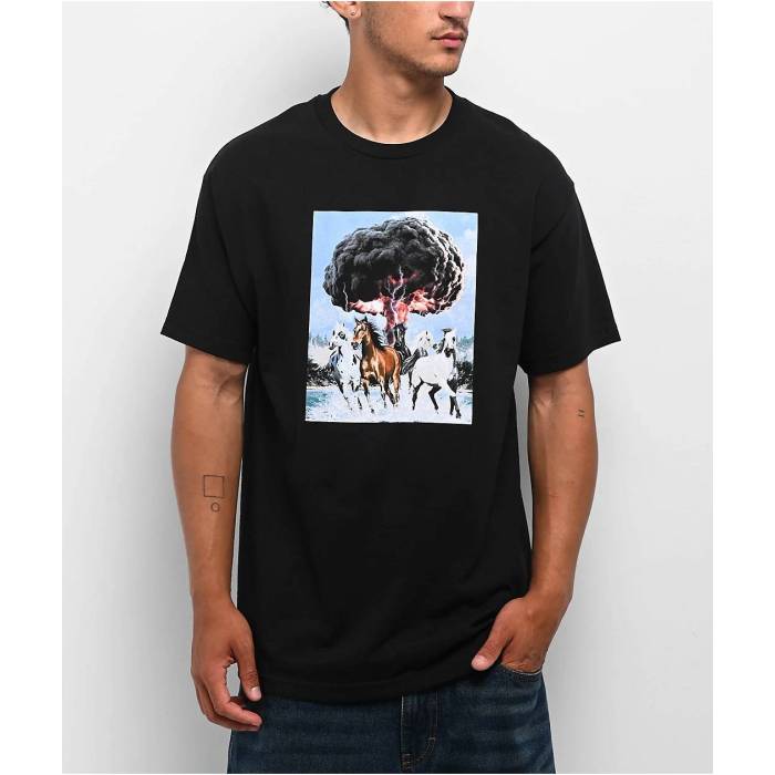【★百貨店SALE★6/11真夜中2時迄】Deathwish 【 Post Modern Black T-Shirt Men\u0027s Black 】 今めかしい 黒いこと 黒いこと ティーシャツ メンズ 黒いこと 黒いこと